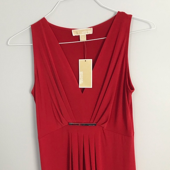 MICHAEL KORS NWT RED HIGH LOW DRESS - Picture 4 of 7